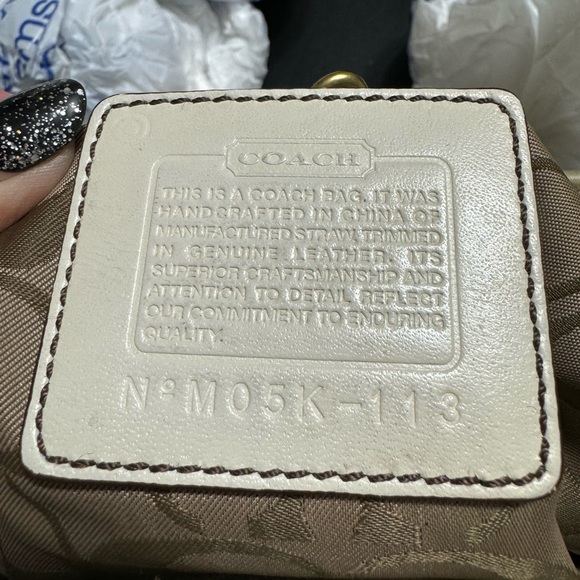 Coach Legacy Womens Natural Woven Canvas Tote Shoulder Handbag Purse - Picture 11 of 13